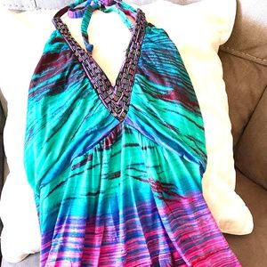 Multi colored halter top